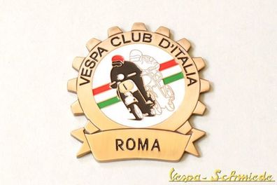 Metall-Plakette "Vespa Club Roma" - Rom Italia Italien Italy V50 PX Rally Klub