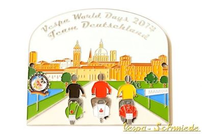 Metall-Plakette "Vespa World Days 2014 - Team Deutschland" - 100 Stk weltweit! S