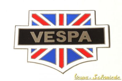 Metall-Plakette Union Jack "Vespa" - V50 GT TS GL PK Mod Scooter Retro GB Emblem