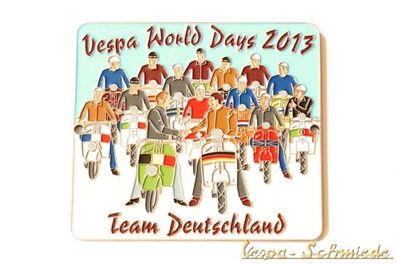 Metall-Plakette "Vespa World Days 2013 - Team Deutschland" - 100 Stk weltweit! S