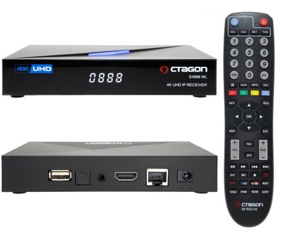 Octagon SX888 WL V2 4K UHD IP 5G Wi-Fi E2 Linux Smart TV Receiver