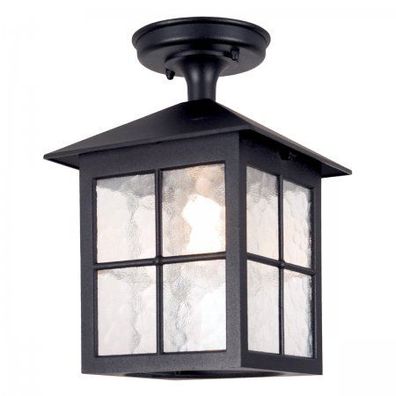 Elstead Lighting Winchester Outdoor 1-Light Deckenleuchte Schwarz E27 IP43