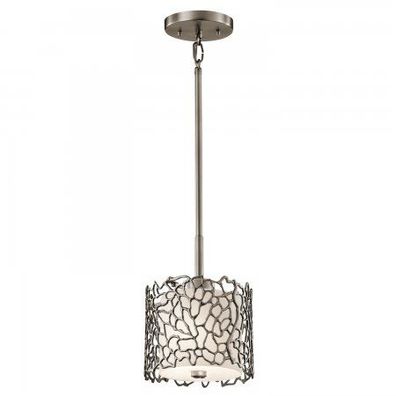 Elstead Lighting Silver Coral 1-Light Mini Pendelleuchte 1-flammig E27