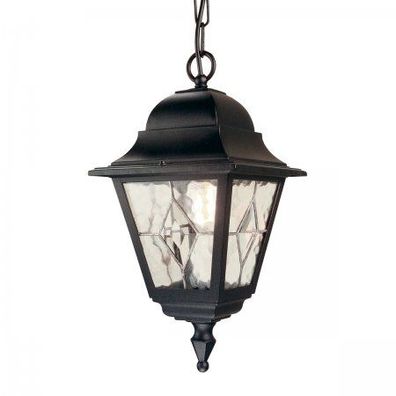 Elstead Lighting Norfolk Outdoor 1-Light Pendelleuchte Schwarz IP43 E27