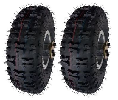 2er Set Hinterrad 4.10-4 Quadreifen Reifen Schlauch Felge Flansch Kinderquad ATV