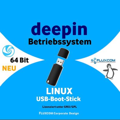 2023 deepin Linux 20.8 USB, 64 Bit komplettes Betriebssystem - Brandneu