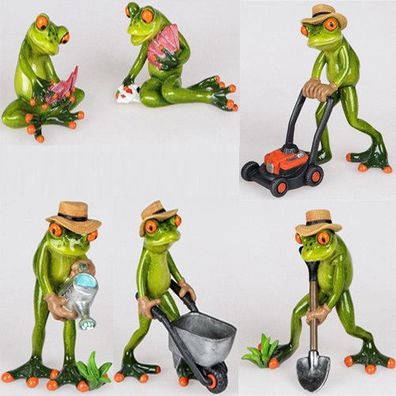 Formano Frosch Gärtner mit Schubkarre oder Gießkanne