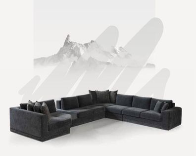 Ecksofa U Form Polstersofa Wohnlandschaft Sofa XXL Sofas Stoff Ecks