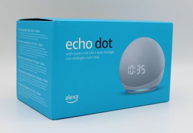 Amazon Echo Dot (4. Generation) Lautsprecher mit Uhr und Sprachassistent - Weiß
