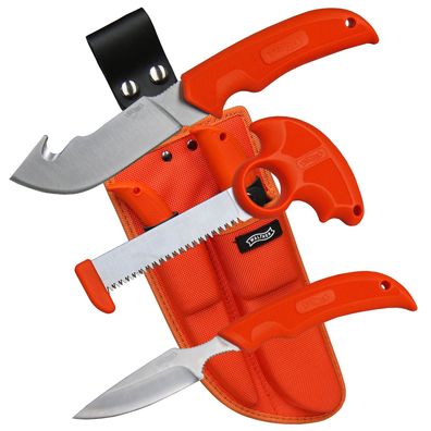 Walther Hunter Set Jagd- Waid Werkzeugset Messer Holster orange