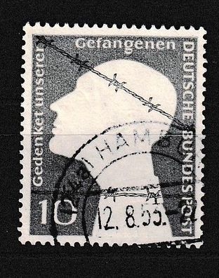 Bund 1953 deutsche Kriegsgefangene MiNr.165 Rundstempel