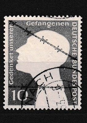 03) Bund 1953 deutsche Kriegsgefangene MiNr.165 Rundstempel