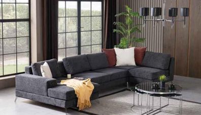 Textil Couch Wohnlandschaft Wohnzimmer Eckgarnitur Couchen Polster Möbel