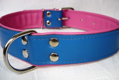LEDER Halsband - Hundehalsband, Halsumfang 51-63cm/40mm NEU vb