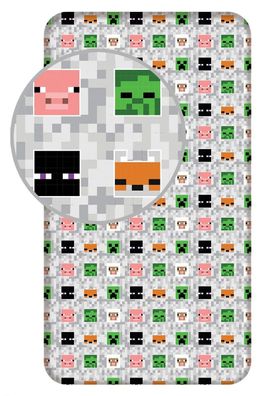 Minecraft "Adventure" Pixel Game Design Bettlaken Spannbettlaken Betttuch 90 x 2