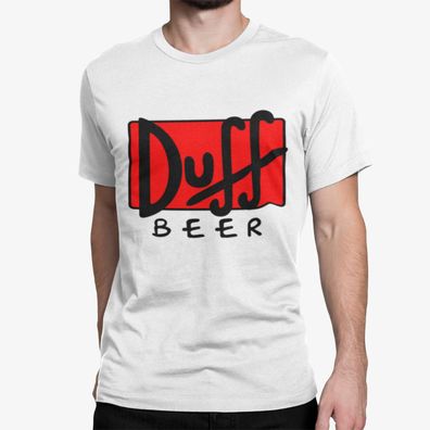 Herren Bio Baumwolle T-Shirt Duff Beer Die Simpson Parodie Bier Logo
