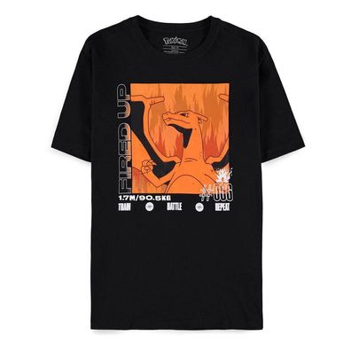 Herren T-Shirt Original Pokémon T-Shirt Charizard vibrant front graphic art