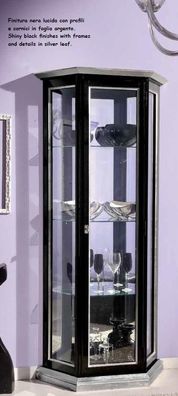 Vitrine Glasschrank Schwarz Luxus Italienische Möbel Vitrine Schränke Wohnzimmer