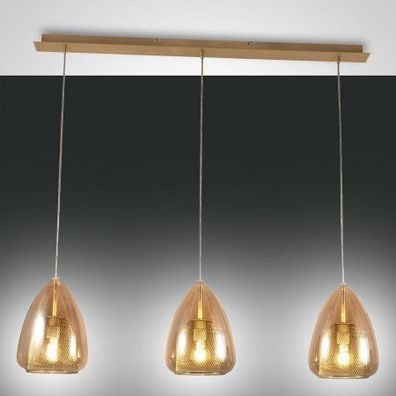 Fabas Luce 3673-48-125 Pendelleuchte Britton 3-flammig amber
