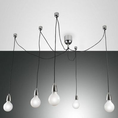 FABAS LUCE No. 3473-48-138 Pendelleuchte Blog E27 5-flammig chrom, schwarz