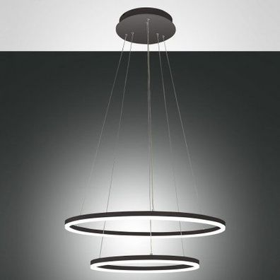 FABAS LUCE No. 3508-45-101 LED Pendelleuchte Giotto 2-flammig schwarz 60 cm dimmbar