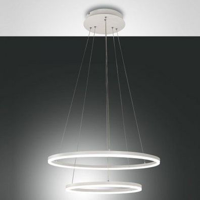FABAS LUCE No. 3508-45-102 LED Pendelleuchte Giotto 2-flammig weiß 60 cm dimmbar