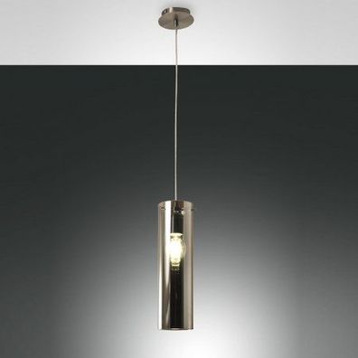 FABAS LUCE No. 3480-40-126 Pendelleuchte Sintesi Nickel satiniert Rauchglas