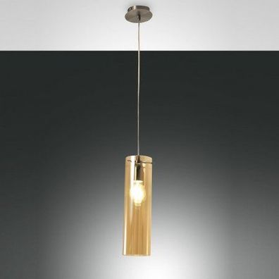 FABAS LUCE No. 3480-40-125 Pendelleuchte Sintesi Nickel satiniert amber