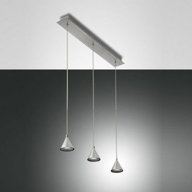 FABAS LUCE No. 3443-47-212 Pendelleuchte Delta LED 3-flammig alu satiniert dimmbar