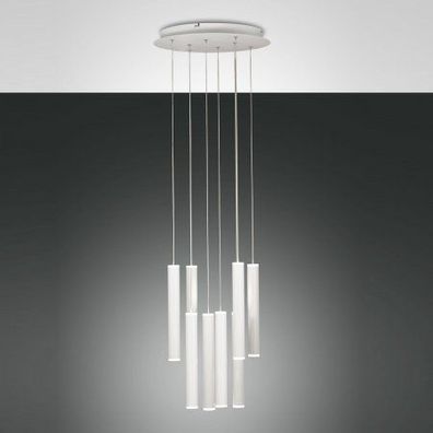 Fabas Luce 3685-47-102 LED Pendelleuchte Prado 8-flammig rund weiß
