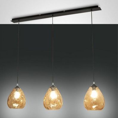 FABAS LUCE No. 3518-49-125 Pendelleuchte Gisella E27 3-flammig amber