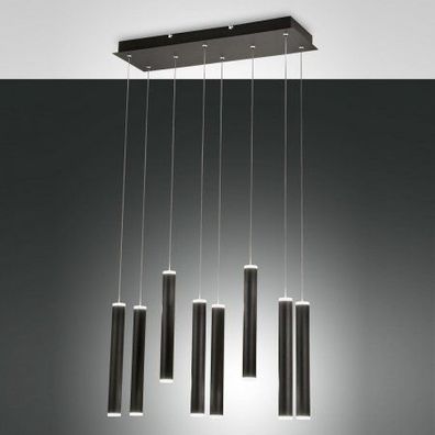 Fabas Luce 3685-46-101 LED Pendelleuchte Prado 8-flammig schwarz