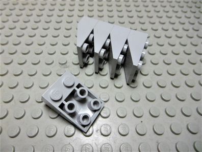 Lego 5 Steine 33 Grad Negativ 2x3 ohne Steg neuhellgrau Nummer 3747a