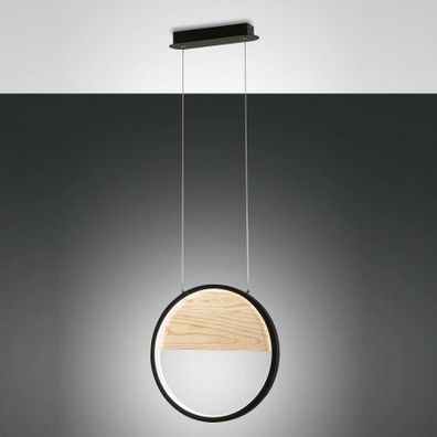 Fabas Luce 3695-40-101 LED Pendelleuchte Pierre 40cm schwarz holz