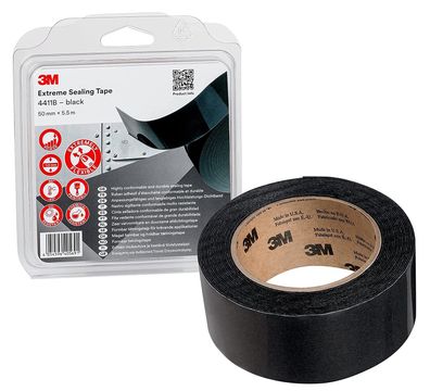 3M Hochleistungs-Dichtband Klebe-Band wasserdicht schwarz oder transparent
