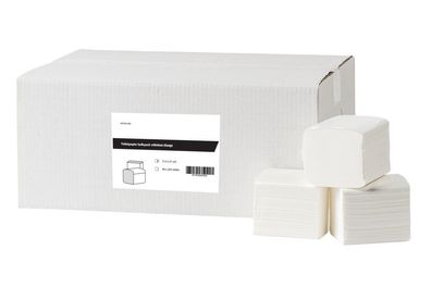 Toilettenpapier Einzelblatt | Zellstoff | 2-lagig | 11,2 x 21 cm | 9000 Blatt