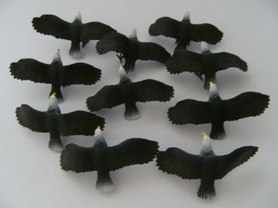Adler Weißkopfseeadler Spieltiere 10erSet 9,5cm Vogel Vögel Spielzeug Spieltiere