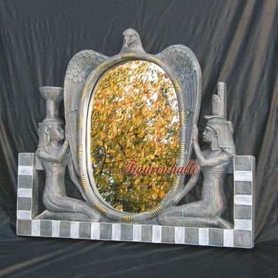 Ägypten Ägyptischer Spiegel Möbel Figur Statue Skulptur impro Idee oval Deko neu