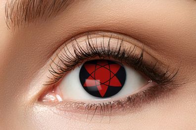 Uchiha Kontaktlinsen. Rot Schwarze Mangalinsen