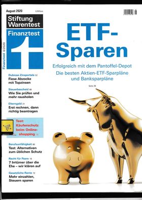 test 08/20 Stiftung Finanztest August 2020 ETF-Sparen