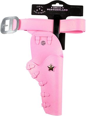 Schrödel 706 4200 - Gürtel mit Holster (pink, 86cm) Pistolengürtel Cowgirl