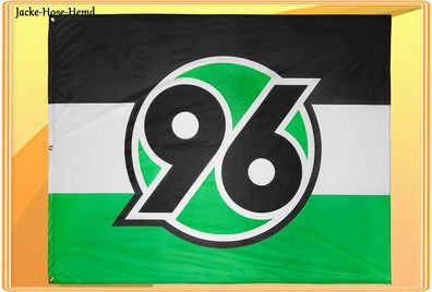 Hannover 96 Hissfahne Fahne Flagge mit Oesen Logo S-W-G Gr. 150x120cm NEU