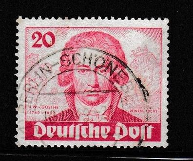 Berlin 1949 Goethe MiNr. 62 Rundstempel-