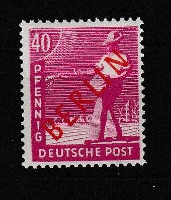 Berlin 1949 Freimarken roter Bdr. Aufdruck MiNr. 29 postfrisch gepr.