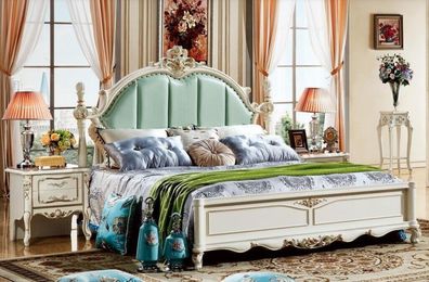 Luxus Bett Holzbett Schlafzimmer mit Nachttischen 3tlg. Set Betten Neu