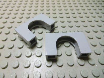 Lego 2 Bögen Steine 1x4x2 Neuhellgrau Nummer 6182