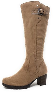 Jana Damenschuhe Stiefel Elegant Schaftstiefel Beige Abend