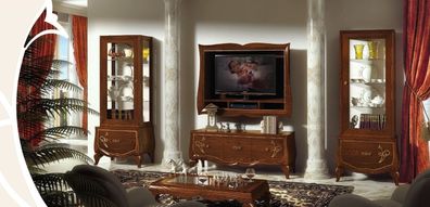 rtv Set Wohnzimmer Vitrine tv Modern Holz Möbel Schrank Stil Gruppe Italienische