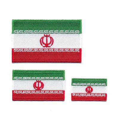 3 Iran Flaggen Teheran Maschhad Isfahan Patches Aufnäher Aufbügler Set 0003