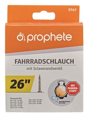 Prophete 0141 Pannenstopp Fahrradschlauch 26 x 1,75 - 2,125 (47/57-559) - Sclavera...